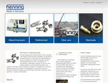 Tablet Screenshot of henning-cnc.de